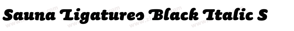 Sauna Ligatures Black Italic Swash字体转换